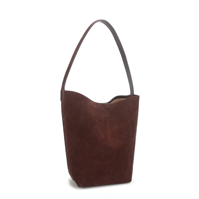 Suede The Row Tote Bag Reversed Suede High Capacity Suede 2023 Autumn/winter Commuter One Shoulder Bucket Bag 