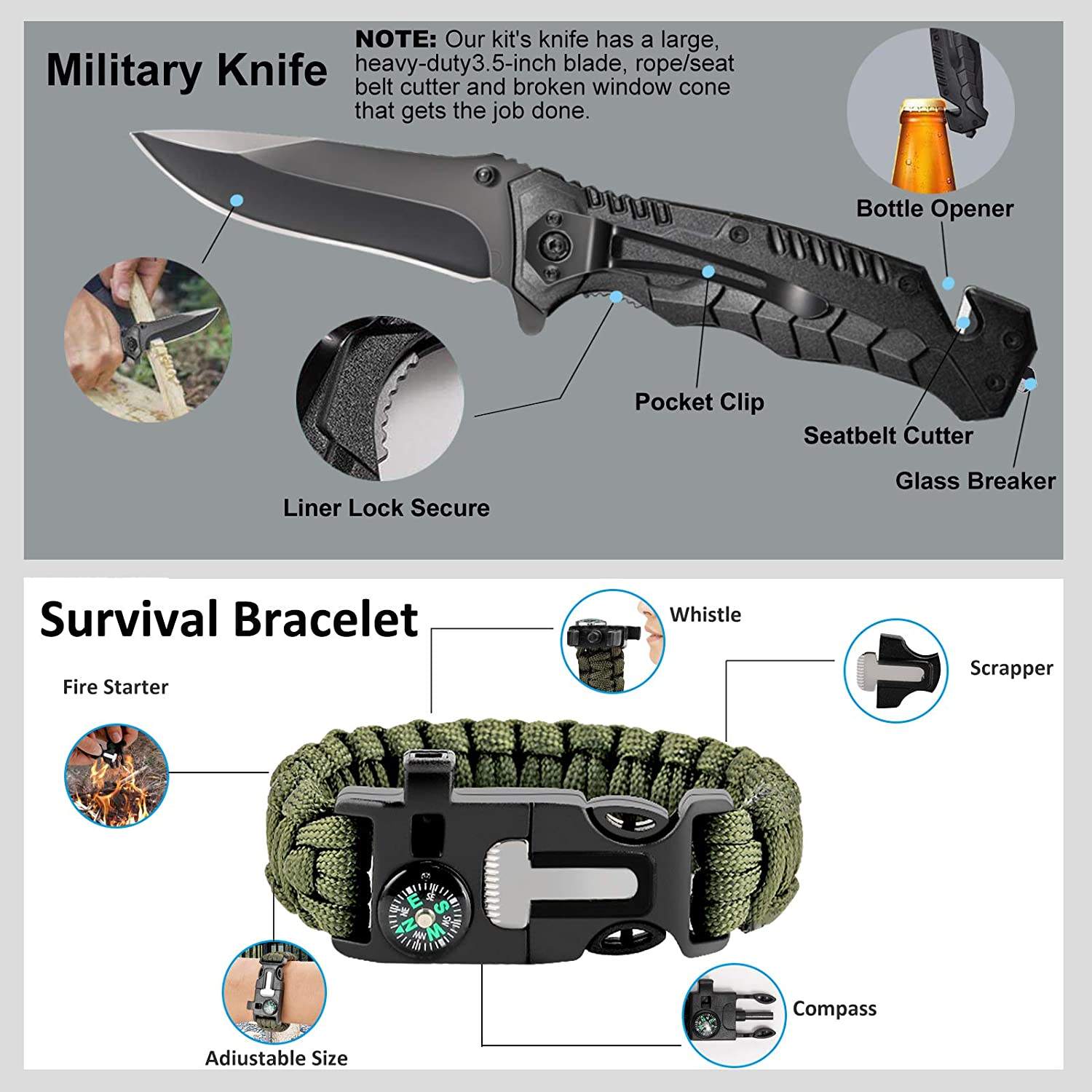 Ultimate Survival Tool Kit - Essential Outdoor Emergency Gear For Unforeseen Situations Wholesale Camping 