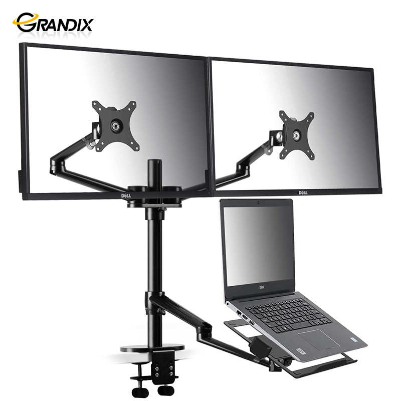 High Quality Multifunctional Other Computer Accessories Laptop Stand Dual Triple Monitor Arm With Tray 