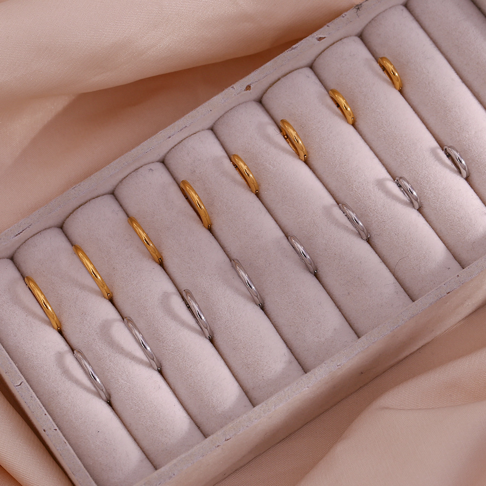 Earings Jewelry Women 18k Gold Plated Huggie Hoop Hypoallergenic Chunky Stainless Steel Hoop Earings Valentines Day Gift 