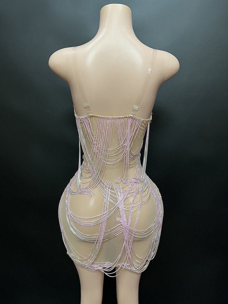 Novance Y2802-e Sexy Club Dress Pink Sleeveless Fashion Clothing For Women 2023 Birthday Celebrity Women's Luxury Clothing 