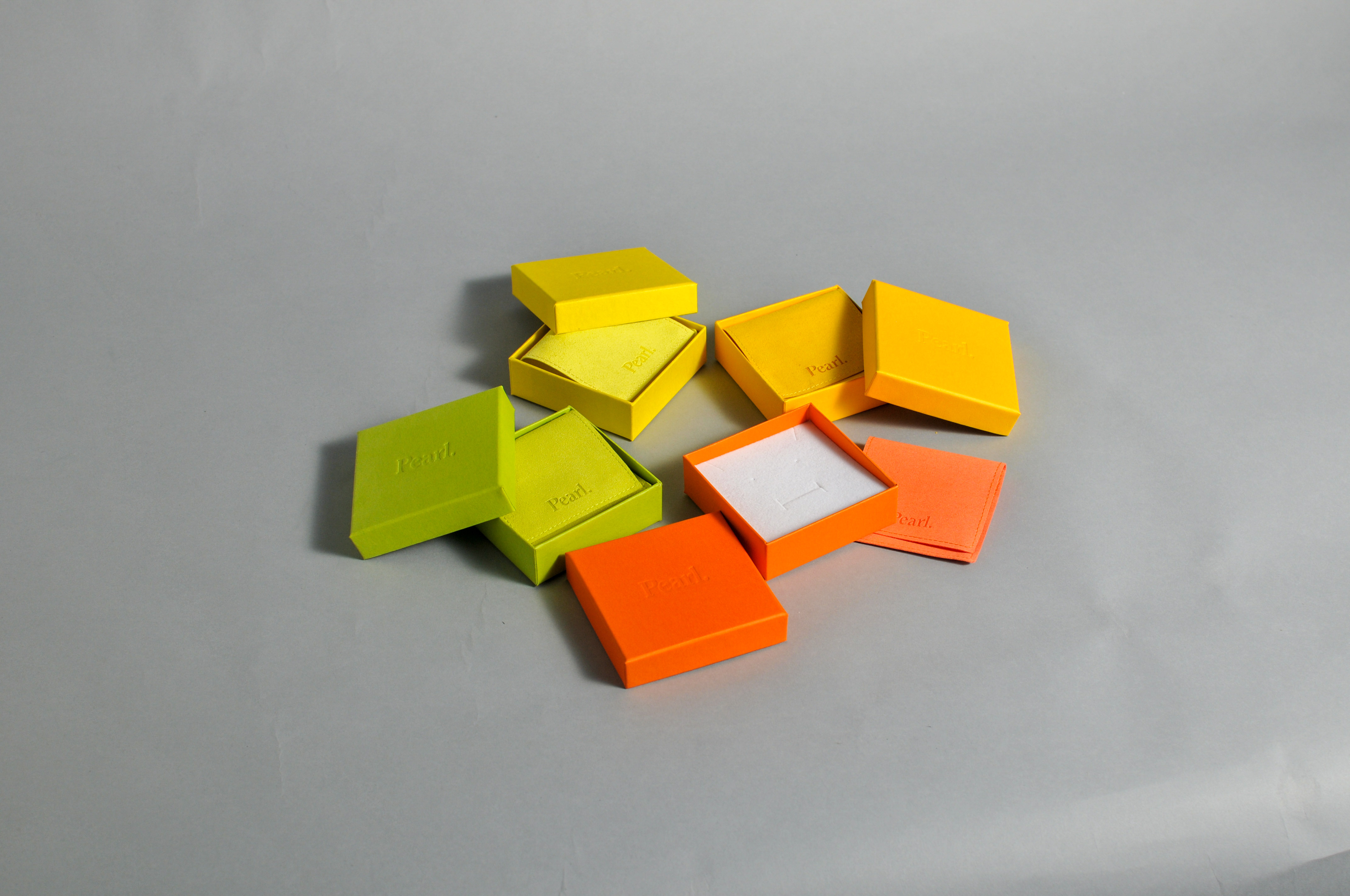 Lid Box Jewelry Earring Card Board Box White Insert Jewelry Pouch Envelope Suede Square Microfiber 