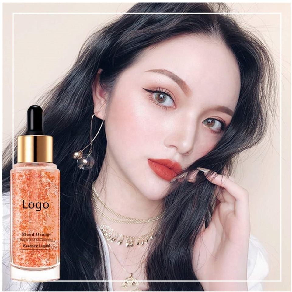 Oem Moisturizing Anti Wrinkle Blood Orange 24k Gold Foil Vitamin C Brighten Skin Care Serum Beauty Products Face Serum 