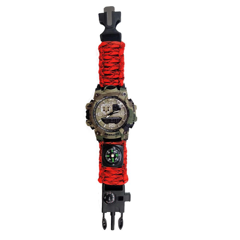 6-in-1 Men Sports Watches Analog Digital Led Electronic Quartz Wristwatches Waterproof Swimming Watch 