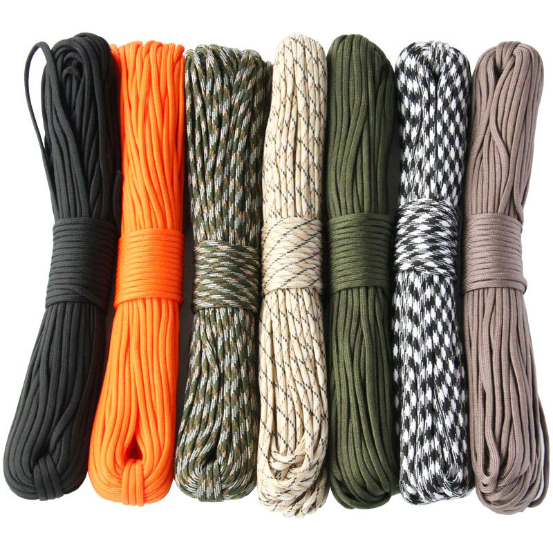 In Stock 4mm 7 Strands Paracord Rope 4mm 550 Paracord Rope For Outdoor Life Rope Camping Tent Braided Bracelet 