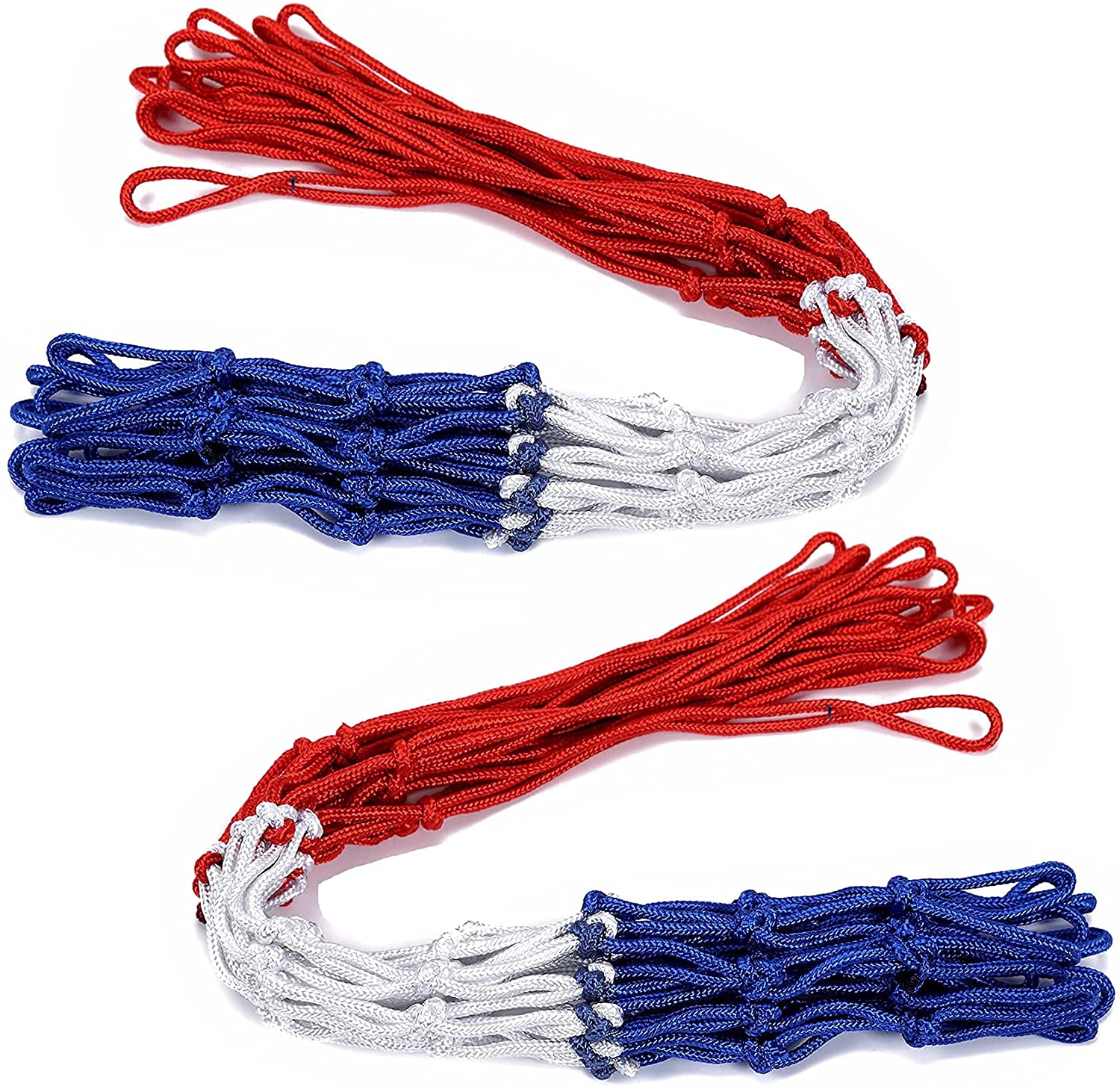 Outdoor Sports 21 Inches 6 Mm 3 Color Polyester Weaving Basketball Rim Net Used In Basketball Hoop 