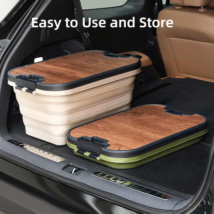 Multifunction Collapsible Sink With Table For Outdoor,Camping Picnic Basket 