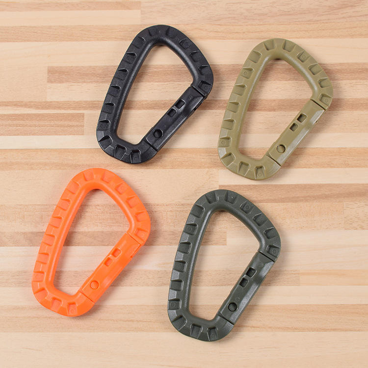 Outdoor Medium Tactical Carabiner Edc Molle Buckle Hook Backpack Molle System D Buckle Camping Climbing Accessories 