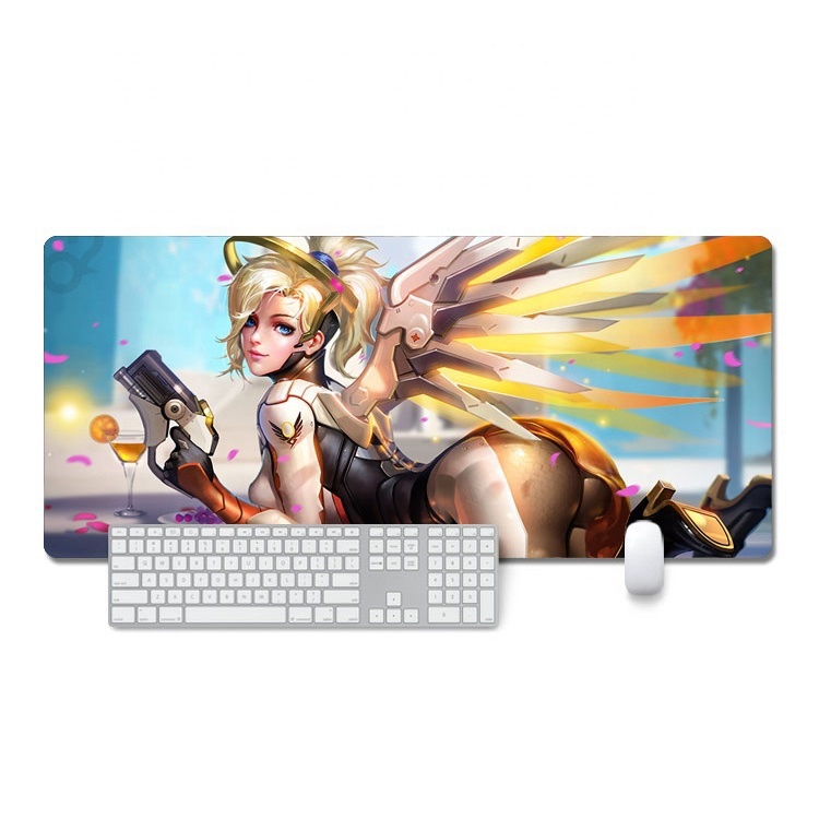 Large Gaming Mouse Pad Thick Extended Mousepad Office Desk Pad With Smooth Cloth For Work And Gaming 