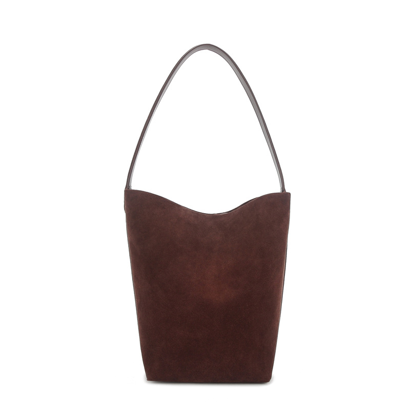 Suede The Row Tote Bag Reversed Suede High Capacity Suede 2023 Autumn/winter Commuter One Shoulder Bucket Bag 