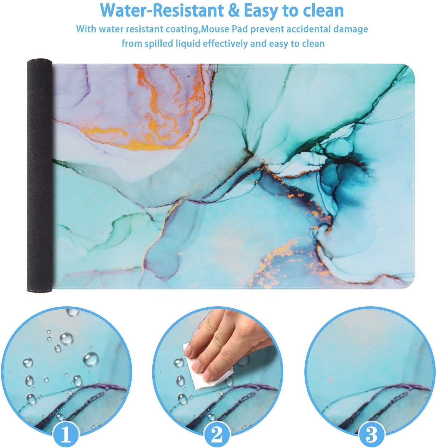 Extended Large Xxl Gaming Mouse Pad With Non-slip Rubber Base Stitched Eges Desk Mat For Computer Gaming 