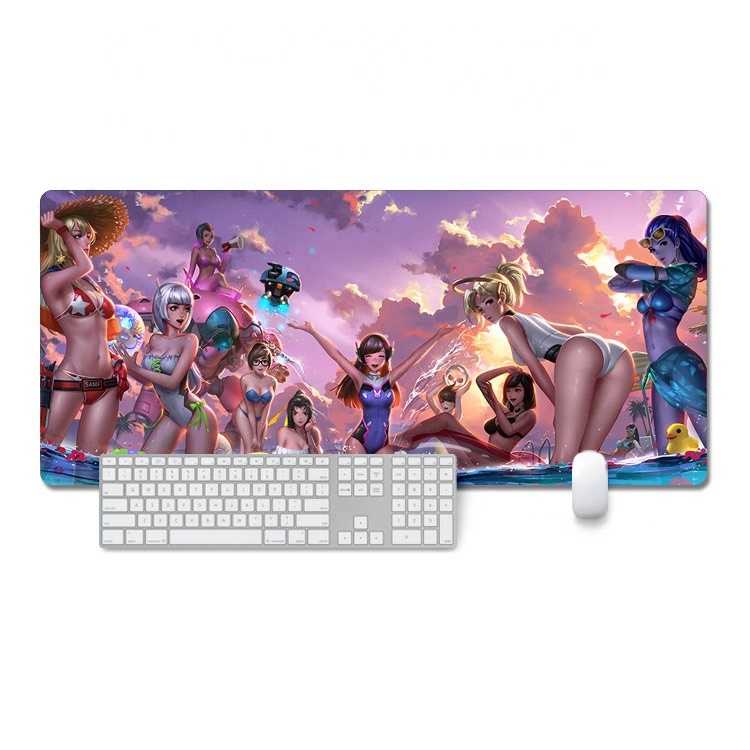 Large Gaming Mouse Pad Thick Extended Mousepad Office Desk Pad With Smooth Cloth For Work And Gaming 