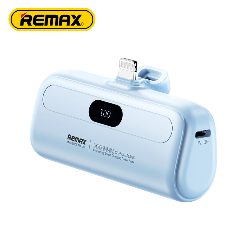 Remax Capsule Series Rpp-633 2a Emergency Direct Charging Power Bank 5000mah Cheap Power Banks Custom Logo For Iphone 