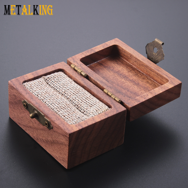 Black Walnut Wood Ring Box Solid Wood Box Fashion Jewelry Packaging 