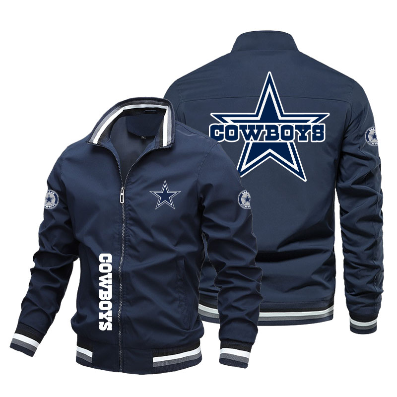 Trademark Cowboys New Casual Jacket Men's Spring Fall Sport Solid Color Coat Men's Fashion Simple Jackets 