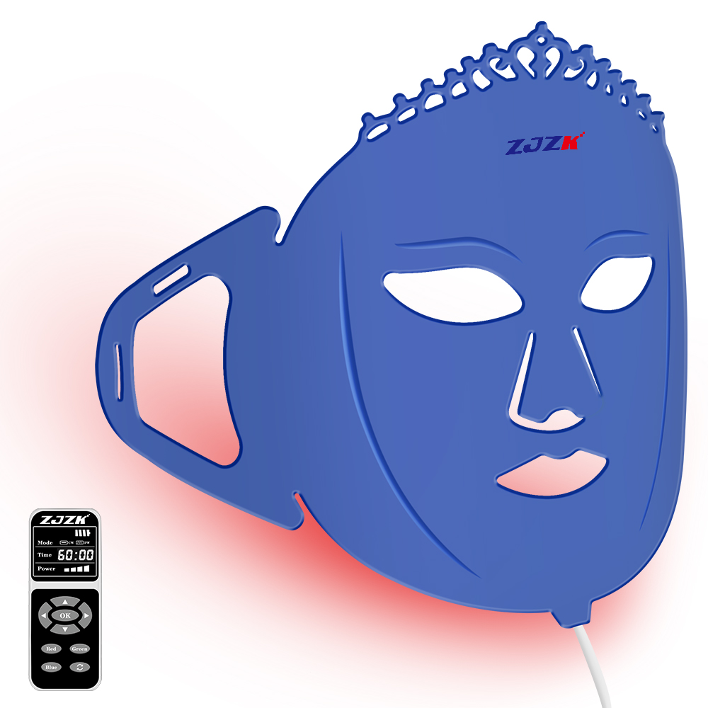 Zjzk Beauty 2024 2022 Tik Tok Beauty Products Therapy Face Mask Facial Skin Care Machine Photon 7 Light Colors For Home Use 