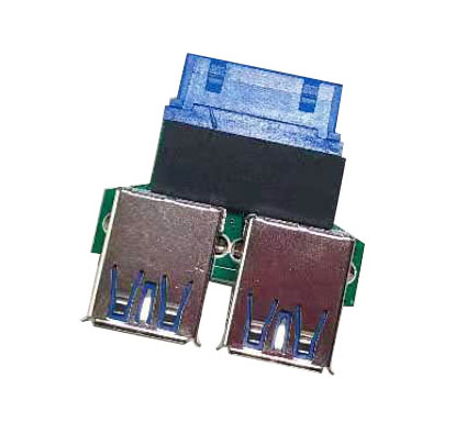 High Quality Computer Accessories Wholesales 20pin To Usb 3.0 Header Female To 2 Port Female Usb3.0 Adapter Converter 