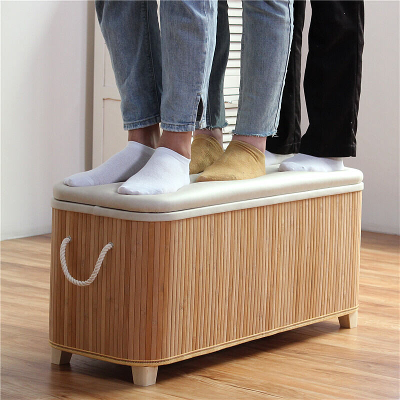 Storage Stool Storage Stool Solid Wood Bench Sofa Stool Children's Sitting Storage Box Bed End Stool Doorway Shoe Wearing Stool