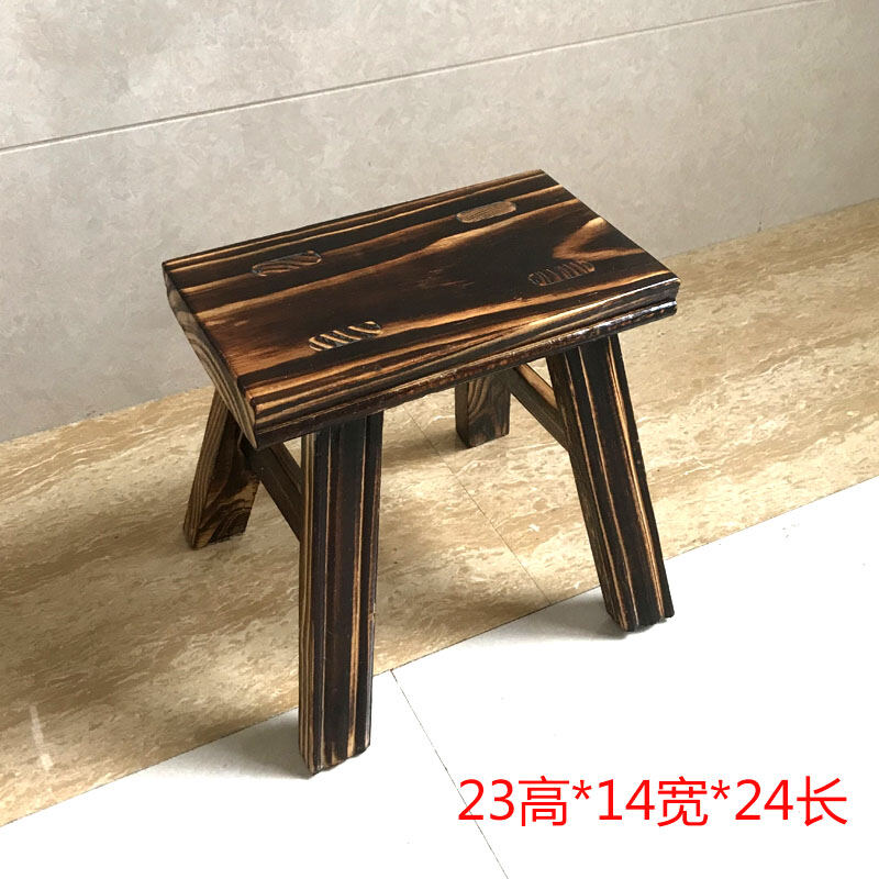 Solid Wood Stool Small Bench Square Stool Low Stool Household Small Stool Small Wooden Stool Shoes Changing Stool Fishing Stool Wooden Chair Children's Chair