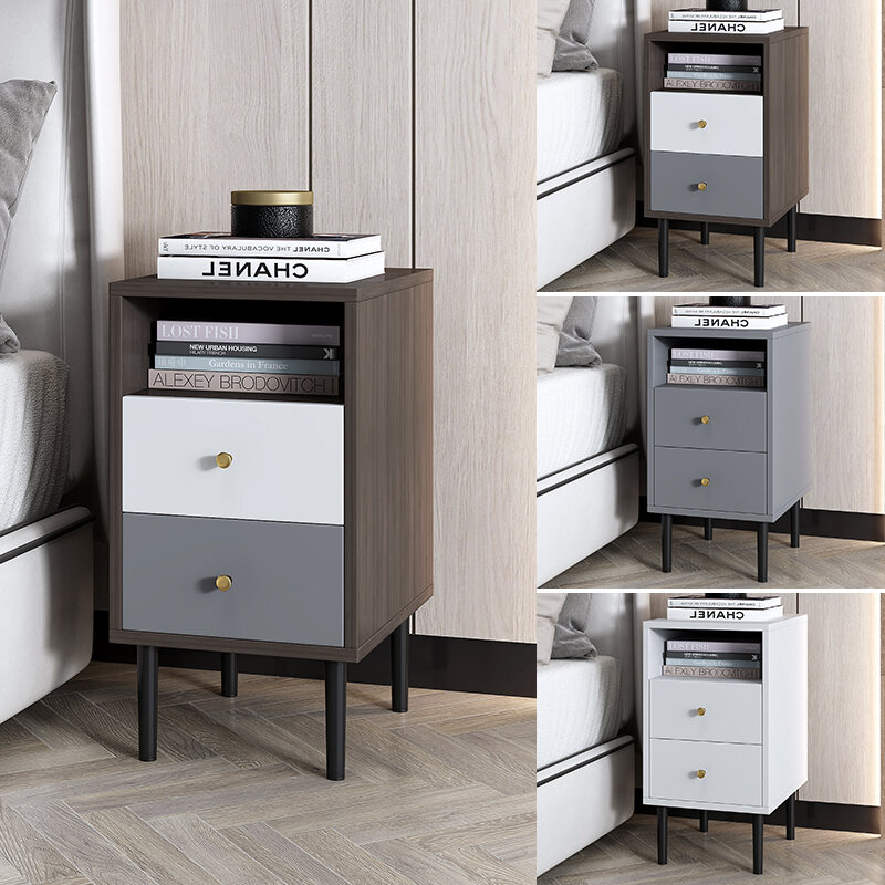 Ultra Narrow 30cm Bedside Table Bedroom Nordic Mini Small Size Bedside Cabinet Home Simple Modern Light Luxury Style Small