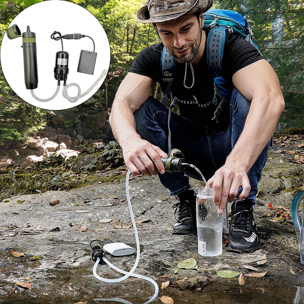 Portable Water Filter Straw For Expedition Camping Hiking Outdoor Travel 
