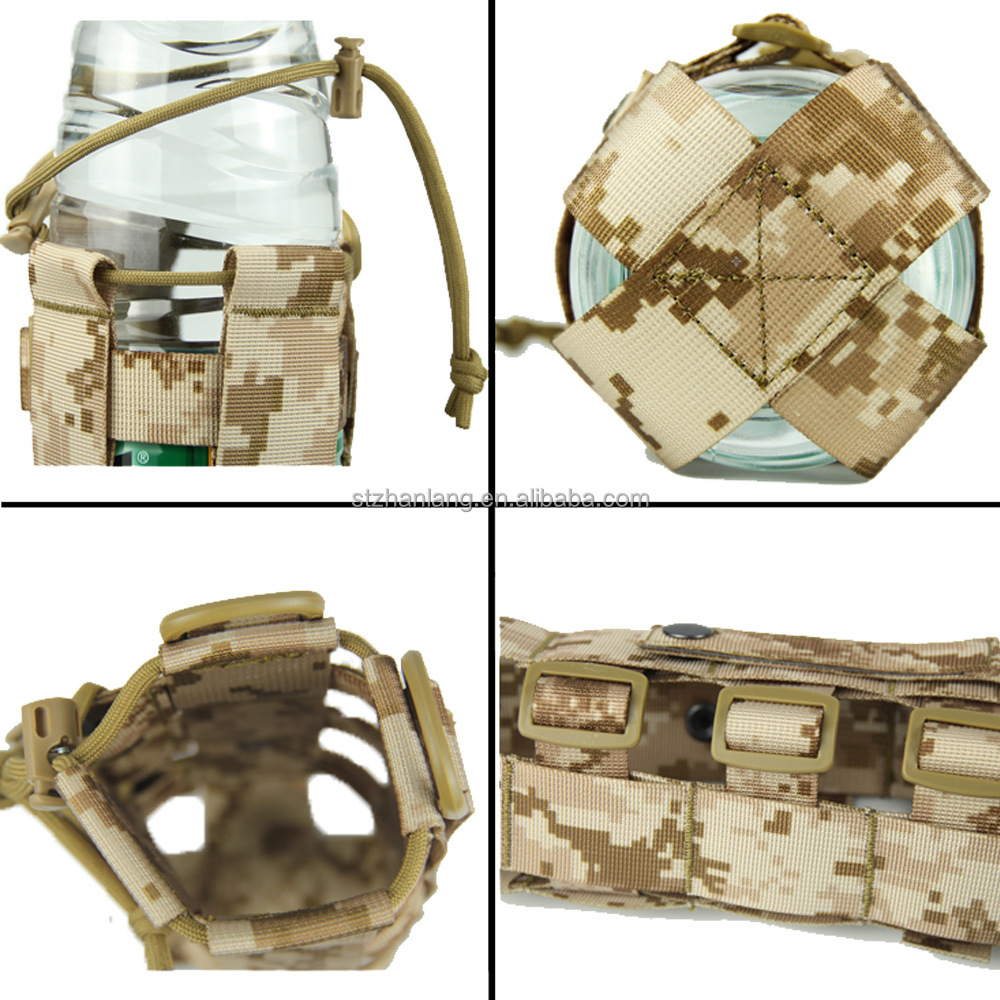 Warwolf Outdoor Hiking Camping Camo Nylon Multifunctional Tactis Adjustable Bottle Bag 
