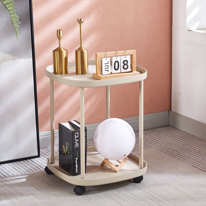 Movable Bedside Table Shelf Living Room Bedroom Modern Minimalist Bedside Table Small Coffee Table Bedside Table Substitute