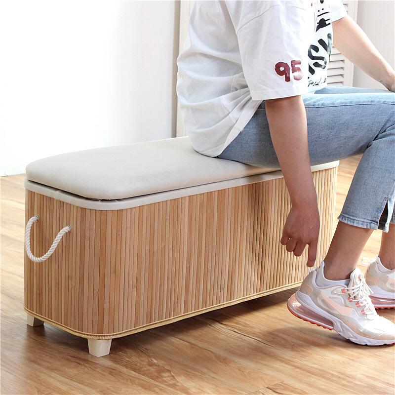 Storage Stool Storage Stool Solid Wood Bench Sofa Stool Children's Sitting Storage Box Bed End Stool Doorway Shoe Wearing Stool