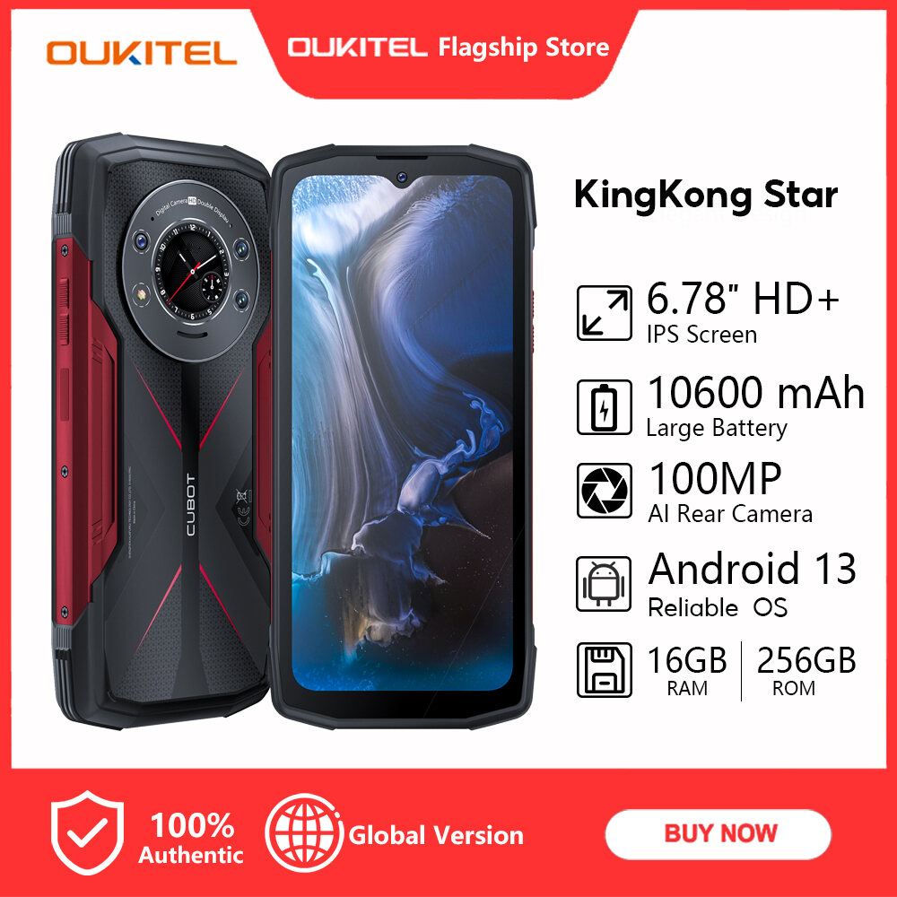 Cubot KingKong Star 5G 24GB+256GB 6.78" 2K Screen Rugged Smartphone