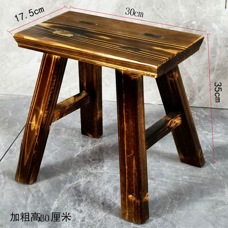 Solid Wood Stool Small Bench Square Stool Low Stool Household Small Stool Small Wooden Stool Shoes Changing Stool Fishing Stool Wooden Chair Children's Chair