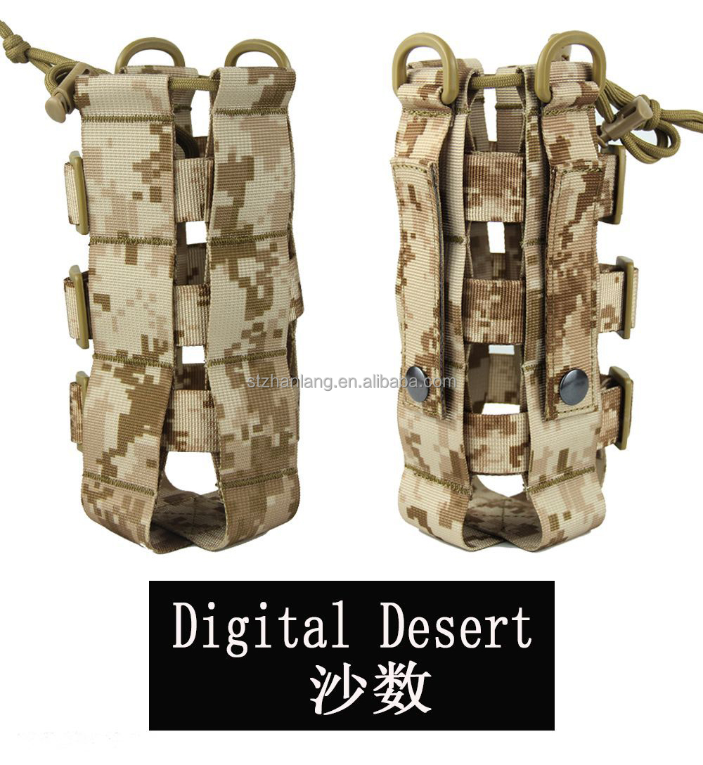 Warwolf Outdoor Hiking Camping Camo Nylon Multifunctional Tactis Adjustable Bottle Bag 