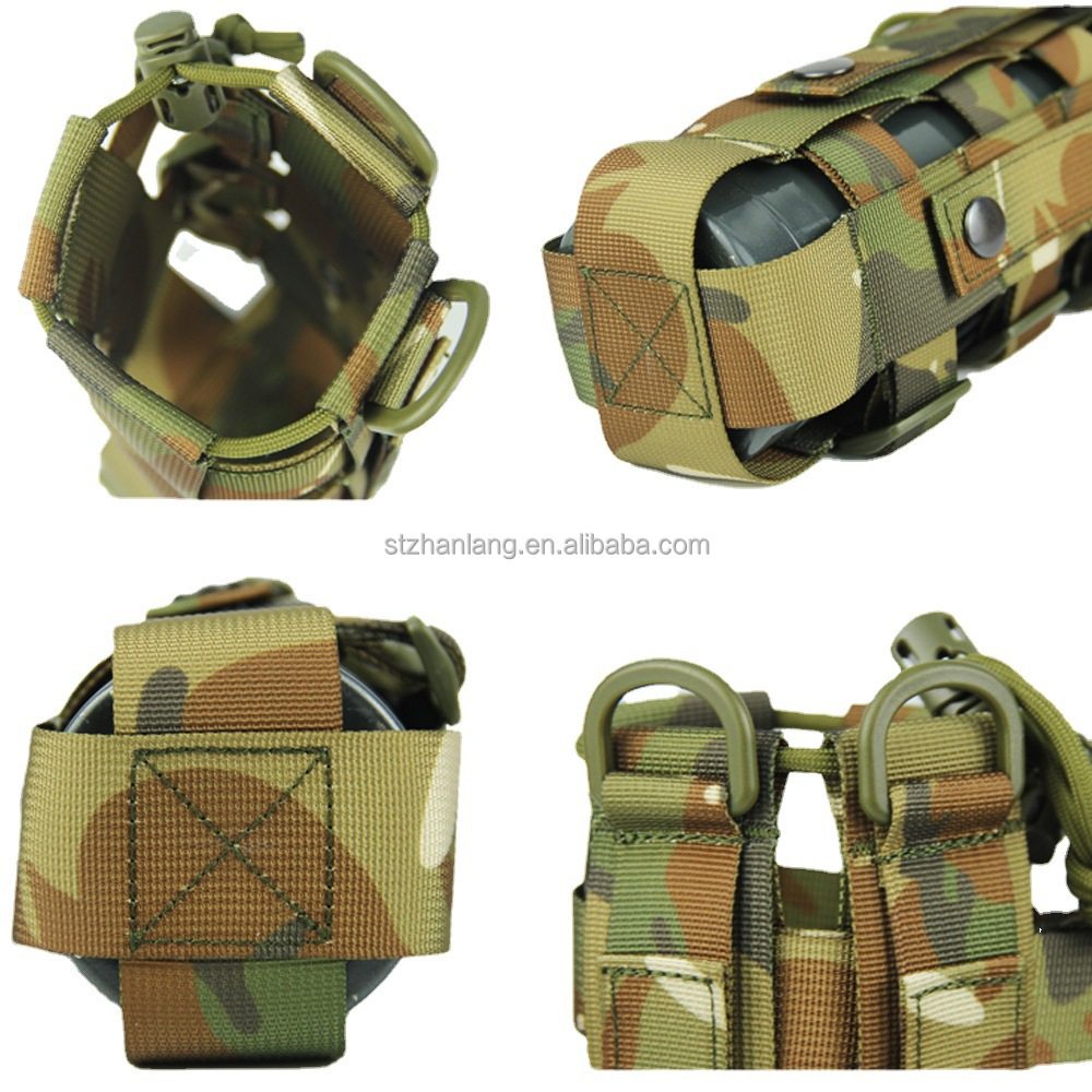 Warwolf Outdoor Hiking Camping Camo Nylon Multifunctional Tactis Adjustable Bottle Bag 