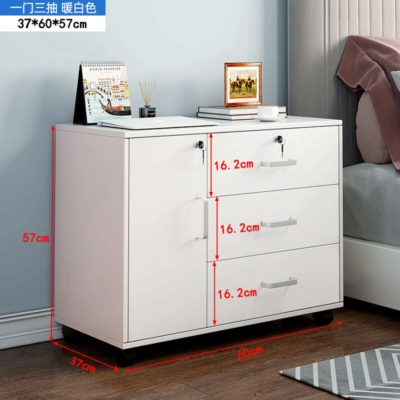 Bedside Table New New Small with Lock Minimalist Modern Storage Rack Small Cabinet Locker Bedside Storage Cabinet