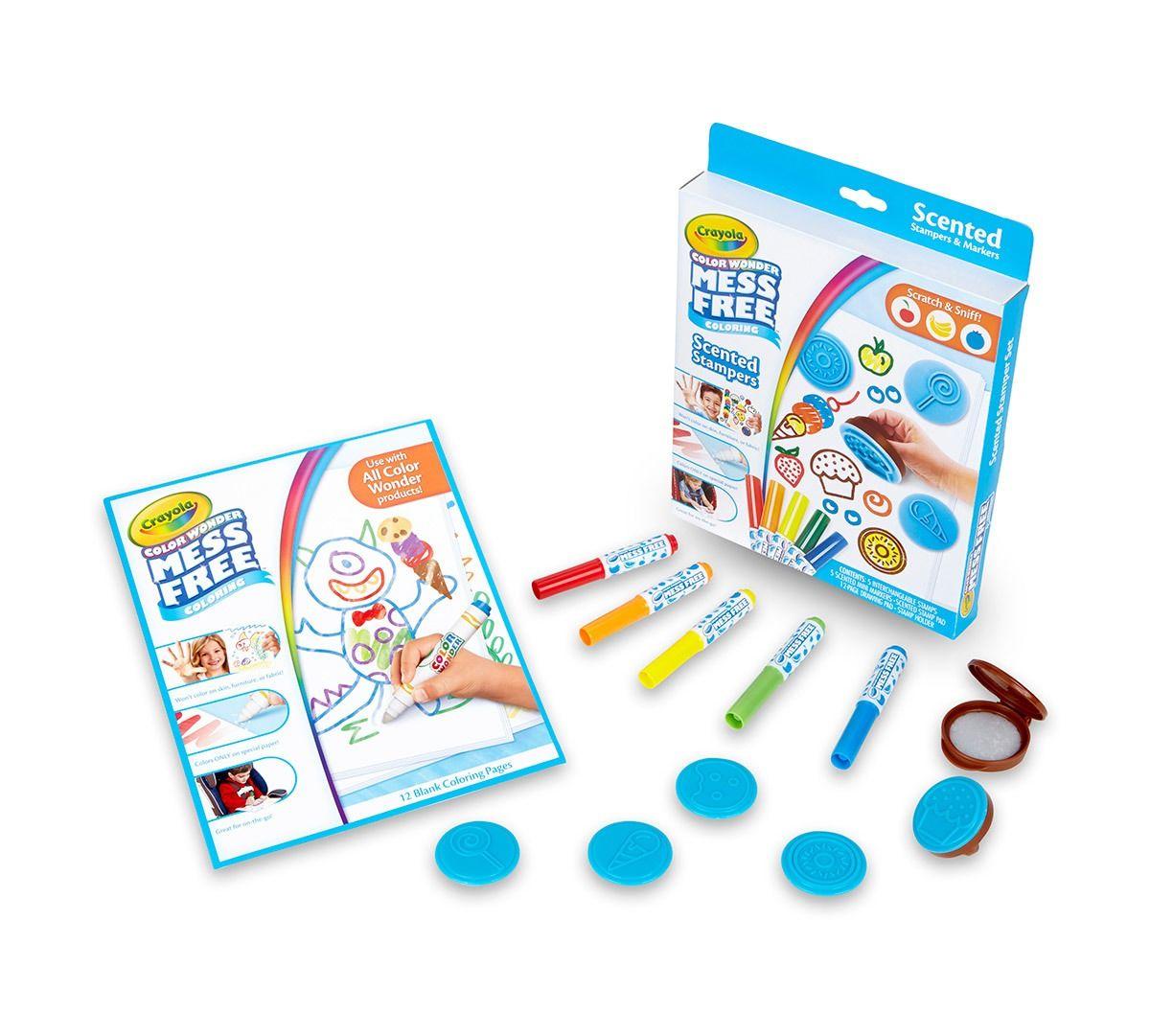Crayola Color Wonder Mess Free Coloring & Scented Stampers Set, Mess-free Stamping & Coloring, Safe & Nontoxic, Gift For Kids, Age 3+