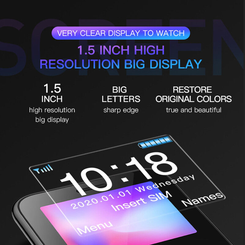 Soyes S10P Keypad Phone Quad Band Handphone GSM Unlocked Mini Card Phone Mini Mobile Phones 1.5 IPS Color Big Display Torch Camera MP3 HiFi Sound Long Standby Bluebooth GSM Kids Cell Phones