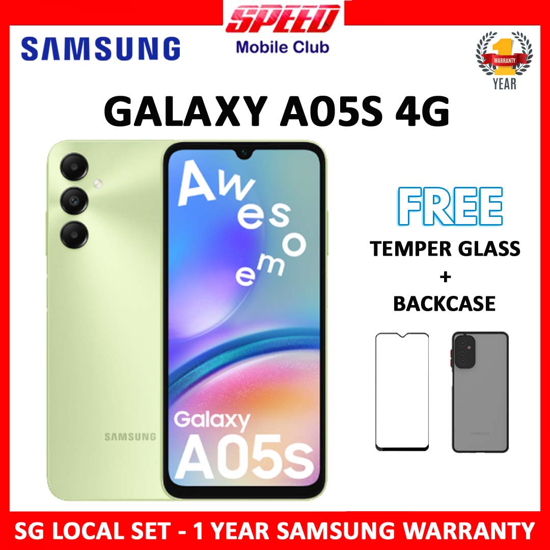 Samsung Galaxy A05S 4G LTE | 4GB+128GB | Brand New Sealed Set | Global ROM | Local Set | 1 Year Samsung Warranty | FREE TEMPER GLASS + BACK CASE OR DISCOUNT PRICE