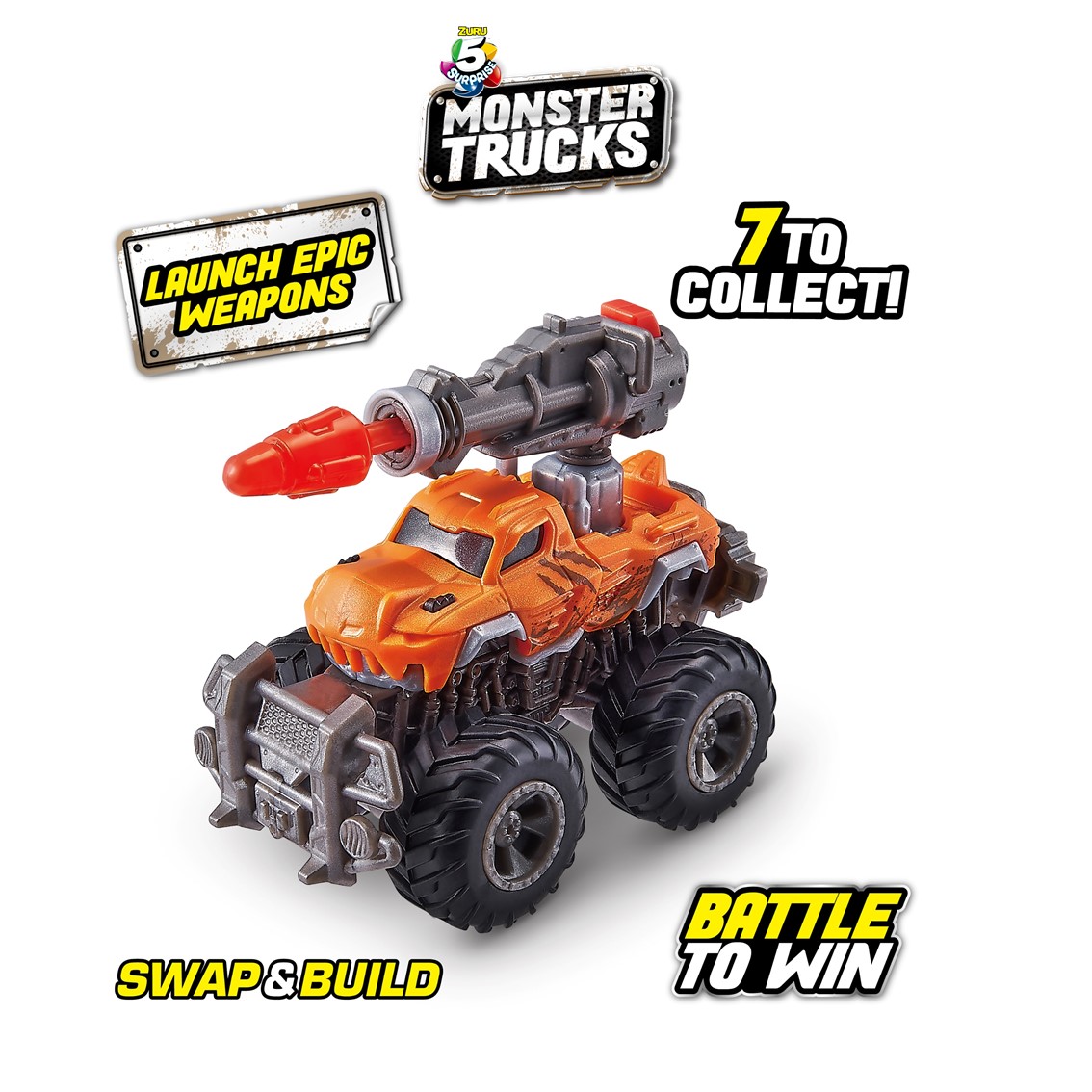5 Surprise Monster Trucks - Mystery Surprise Capsule - by Zuru
