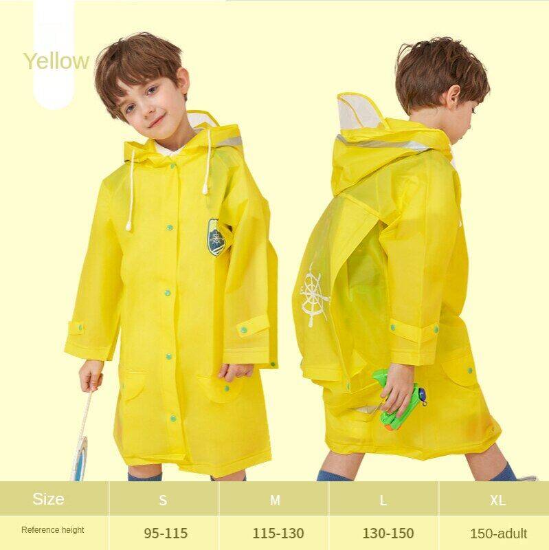 Kocotree Children's Raincoat With Schoolbag Space For Primary School Student