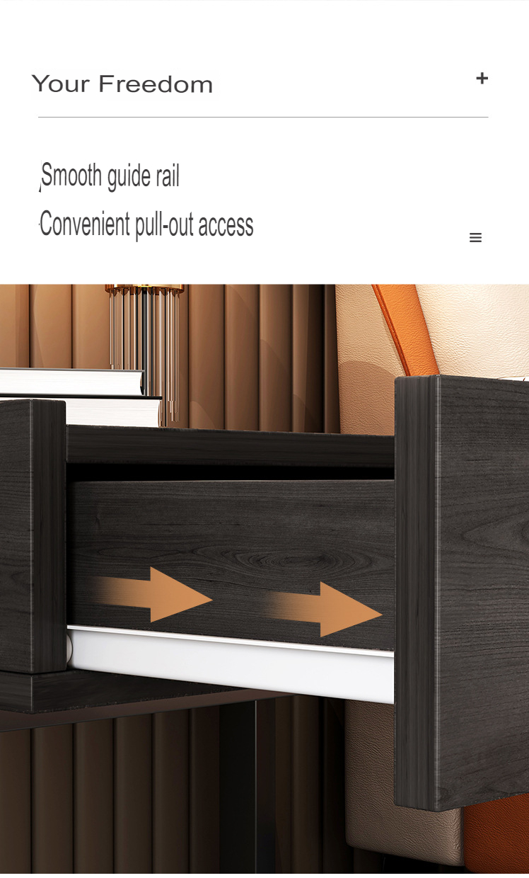 ✅SG READY STOCK✅ Scandinavian Bedside Table with Drawer Cabinet Bedroom Storage Zen Modern Design Black Grey walnut Color 1  Drawers Black White Grey  [Free Installation] [Free Delivery][