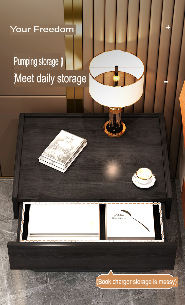 ✅SG READY STOCK✅ Scandinavian Bedside Table with Drawer Cabinet Bedroom Storage Zen Modern Design Black Grey walnut Color 1  Drawers Black White Grey  [Free Installation] [Free Delivery][