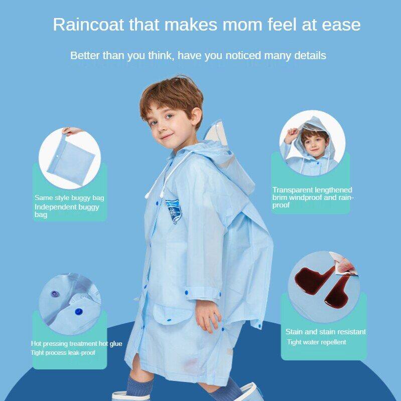 Kocotree Children's Raincoat With Schoolbag Space For Primary School Student