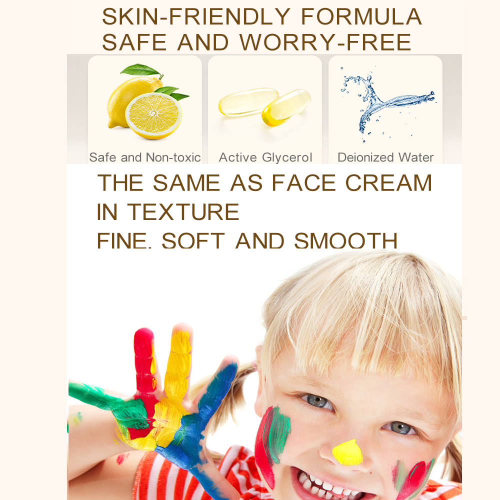 MiDeer Kids Washable 6 / 8 / 12 Colours Finger Paint Kids Painting Supply Canvas / Combo with Apron, Palette and Papers