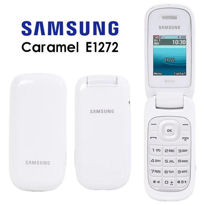 Hot selling original Samsung E1272 mobile phone GSM quad-band mobile phone dual card flip old button old 2G mobile phone