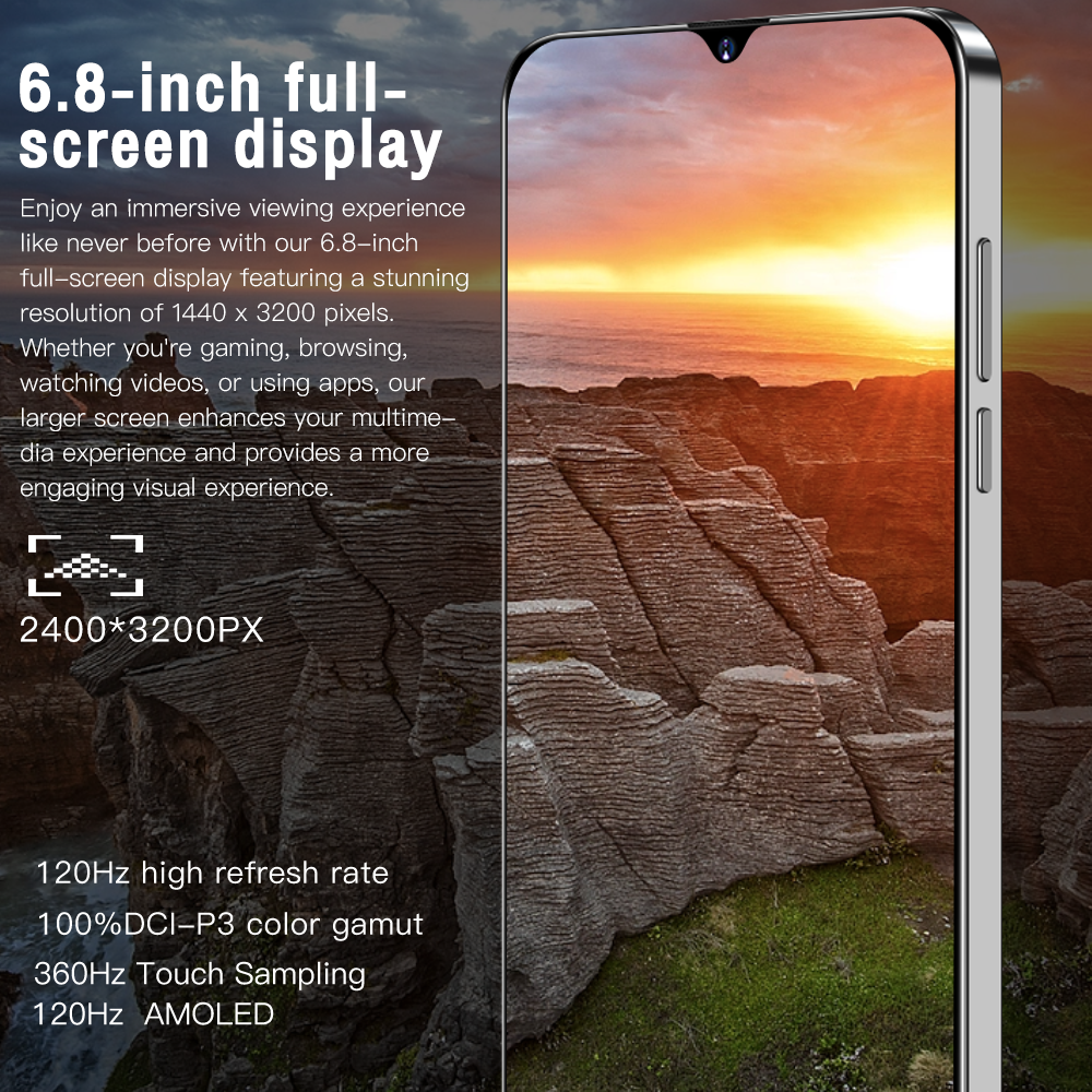 Reno9pro 4G/5G smartphone 6.8inch ultra clear screen 8+256GB memory Battery 6800mAh Lithium ion battery