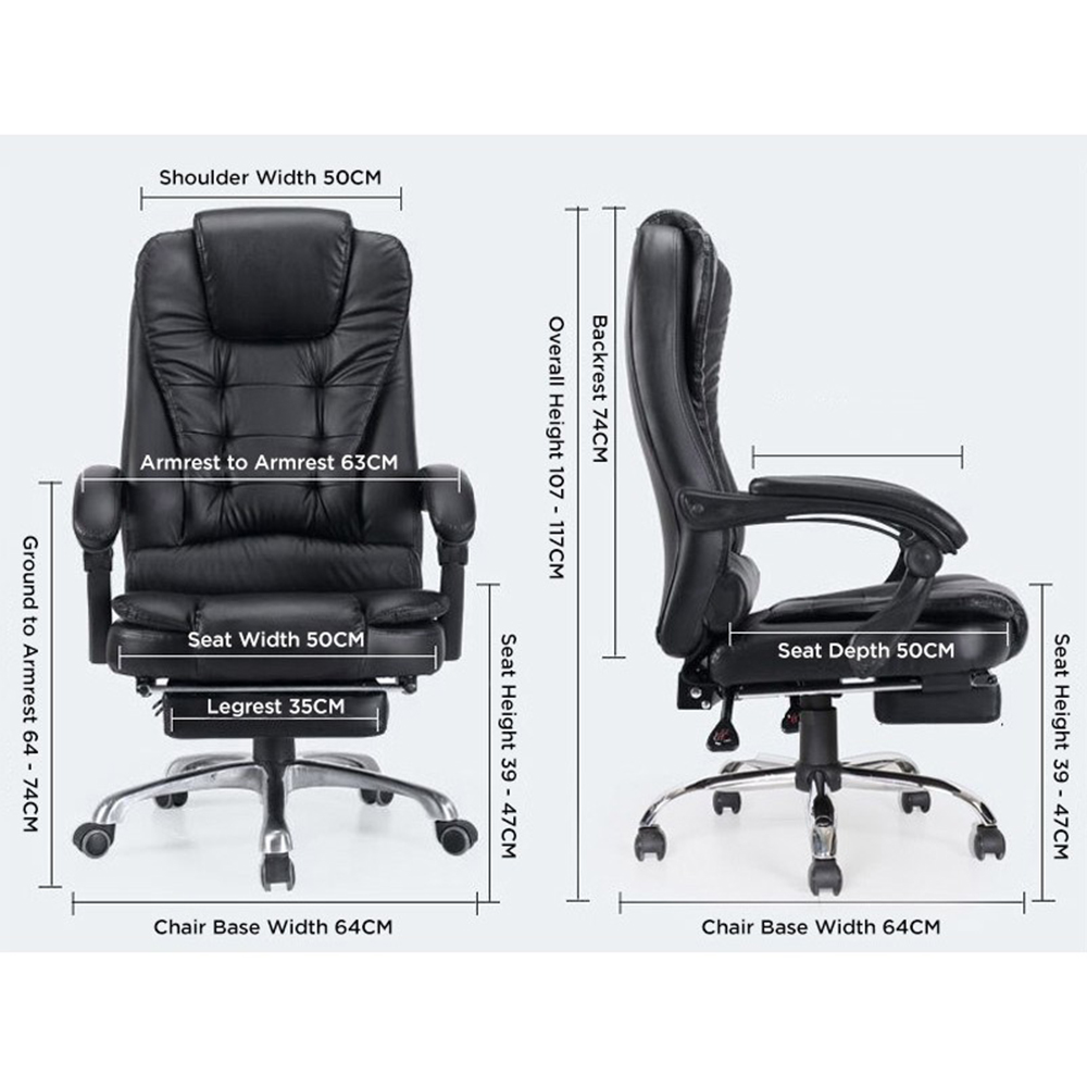 (JIJI.SG) BOSS Office Chair with/without Leg Rest - Home Office Chairs / Gaming Chair/ Furniture Self Assembly Required! / jt