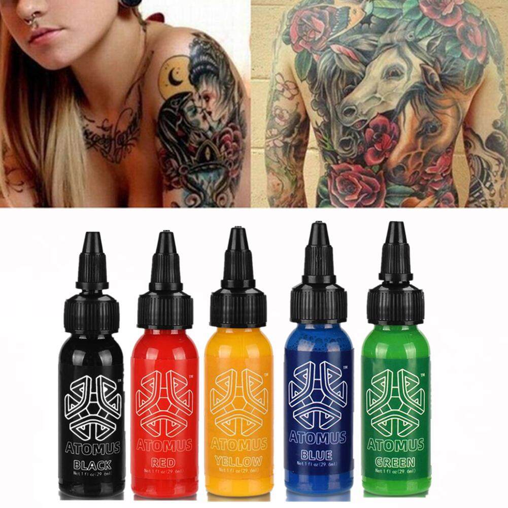 30ml Tattoo Ink Pigment 5 Colors Body Art Tattoo Kits Professional Beauty Paints Makeup Tattoo Supplies Semi-permanent Eyebrow