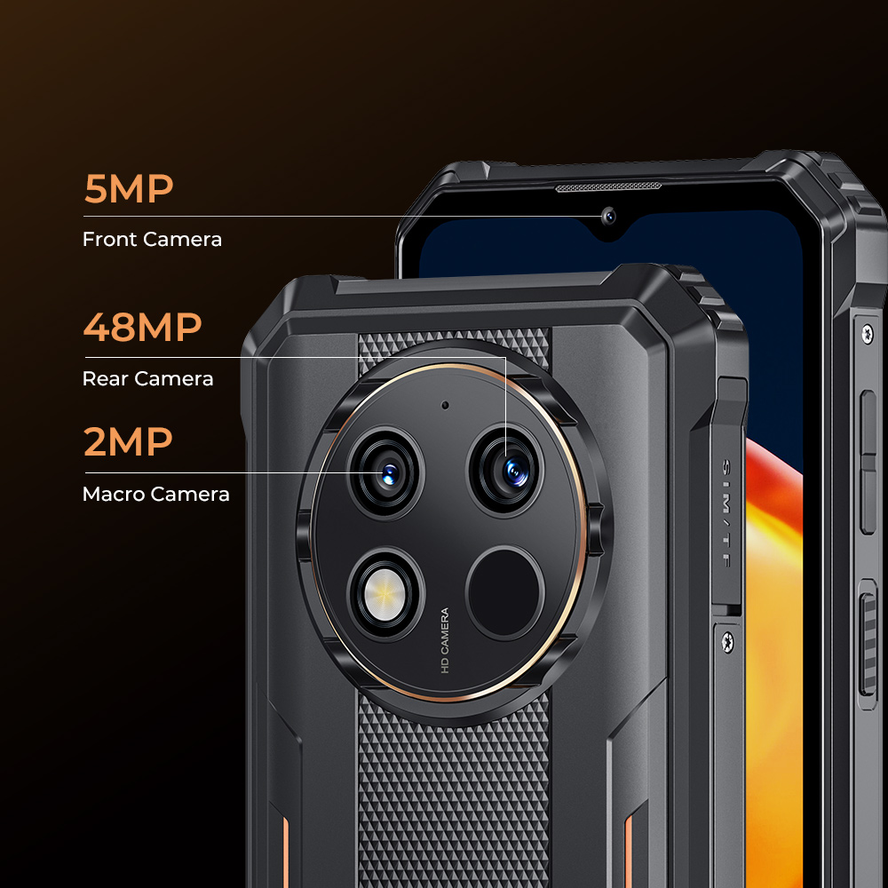 【In Stock】Global Version Oukitel WP28 Rugged 6.52‘' HD+ 10600mAh 8GB+256GB Android13 48MP Camera Moblie Phone