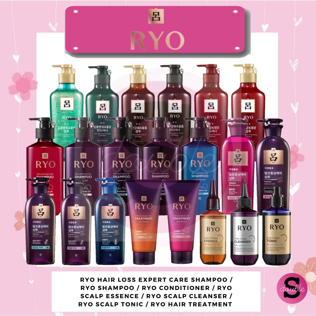 Ryo Shampoo/Conditioner 550ml/ Hair loss Expert Care Shampoo 400ml
