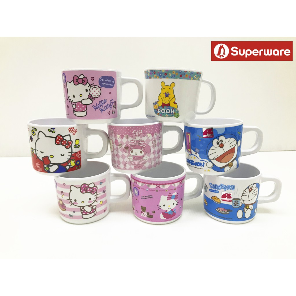 Superware Melamine Glass 3 Inches Children's Mugs Cartoon Water Cups Srithai (Sell By Piece/Choose Product Code); Total 1
