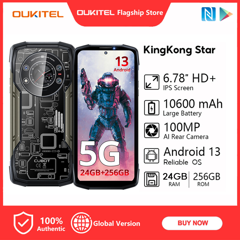 Cubot KingKong Star 5G 24GB+256GB 6.78" 2K Screen Rugged Smartphone